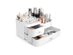 Boîte organisateur de tiroir pour salle de bain – blanc