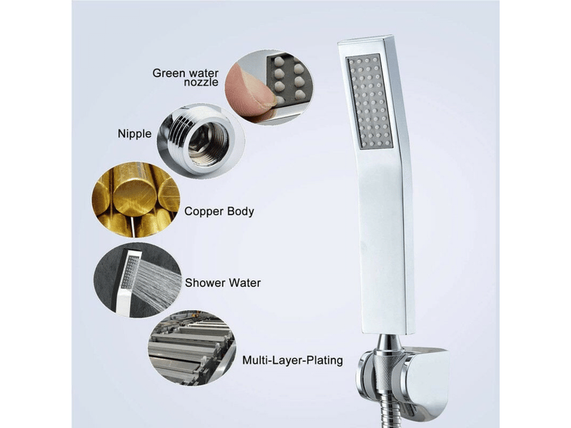  Pommeau de douche haute pression en laiton en forme de l, douche d'appoint à main entièrement en cuivre (galvanoplastie)  - Conforama E