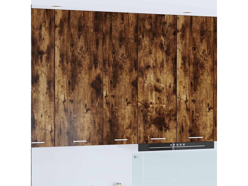  Meuble de rangement cuisine, armoire suspendue chêne fumé 30x31x100cm bois d'ingénierie  - Conforama B
