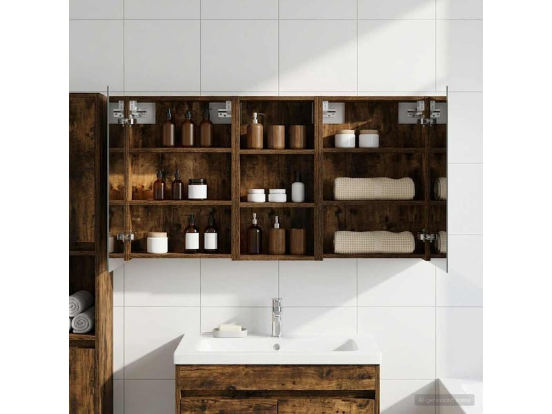  Ensemble de meubles de salle de bain 3 pcs 110x10.5x60.5 cm shl89  - Conforama D