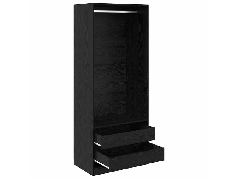  Armoire chambre, armoire de rangement chêne noir 80x50x200 cm bois d'ingénierie shl25886  - Conforama E