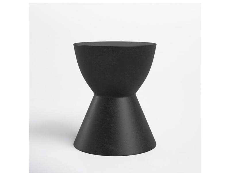  Table d'appoint sablier ø37cm - effet ciment noir - nero - noir 3MB12.01.07.01 - Conforama A