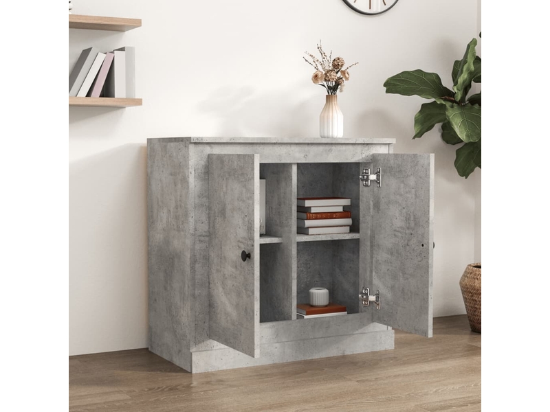  Buffet - bahut - meuble de rangement gris béton 70x35,5x67,5 cm bois d'ingénierie  - Conforama C
