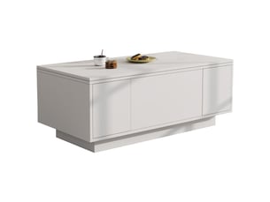 Table basse rectangulaire coloris blanc LPOSPI  - 50 cmx100 cm