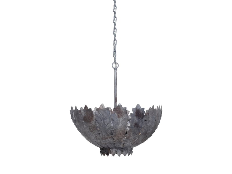  Lampe suspension en métal autumn leaves 77cm argent  - Conforama B
