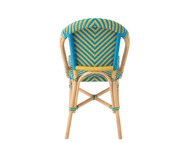  Chaise en rotin geo 86cm jaune &amp; bleu  - Conforama C