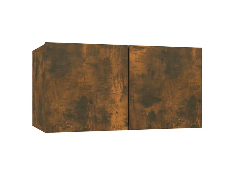  Meuble tv - banc tv - meuble de rangement mural chêne fumé bois d'ingénierie  - Conforama E