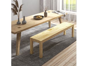 Banc 3 place(s) coloris naturel <strong>BEAOK</strong> <strong></strong> - 150 cm