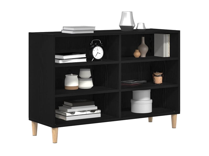  Buffet, meuble de rangement salon 103,5 x 35 x 70 cm bois d'ingénierie chêne noir  - Conforama C