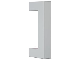Poignée d'armoire, 64 mm, argentée.