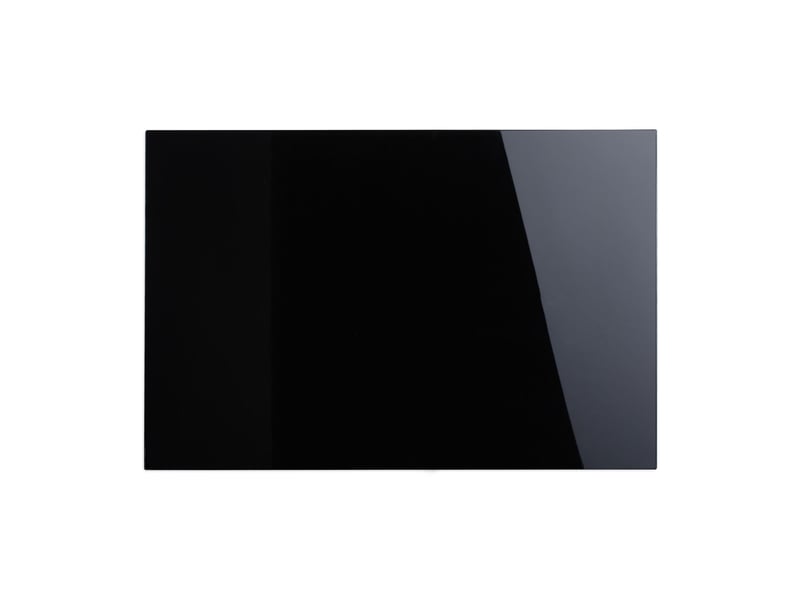  Tableau magnétique moderne design épuré bureau 100 x 60 cm avec 3 aimants et porte-stylo en verre noir 13_0005373  - Conforama A