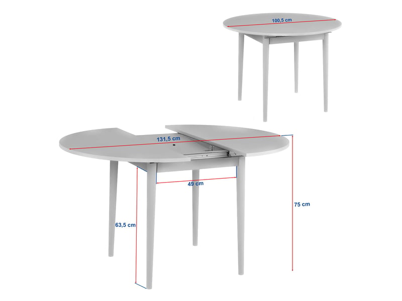  Table extensible bee, extensible, 100x100x75h cm chêne brun Bee - Conforama C