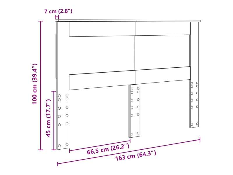 Vidaxl tête de lit avec tête de lit blanc 160 cm bois d'ingénierie  - Conforama C