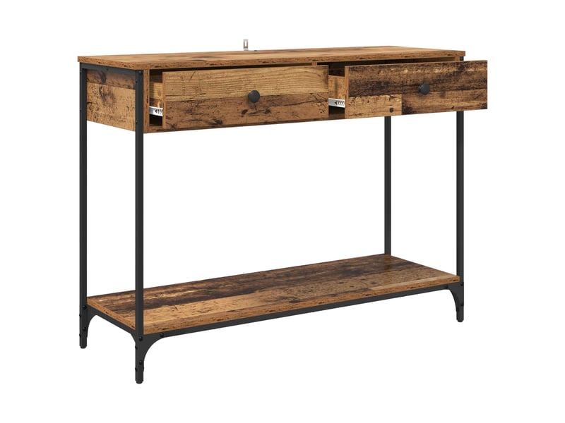 Table de chevet - table console bois ancien 100 x 34,5 x 75 cm bois d'ingénierie - Conforama D