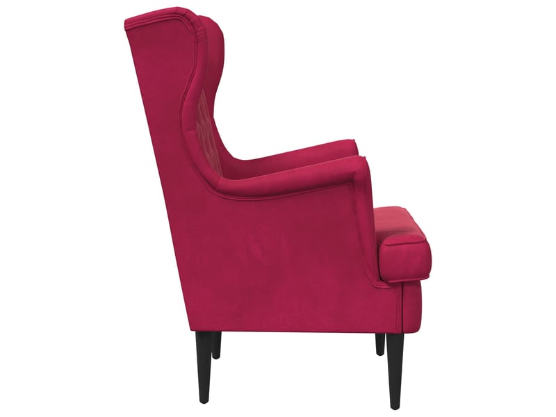 Vidaxl fauteuil bordeaux velours - Conforama E