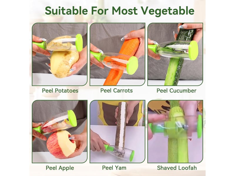 Éplucheur de légumes avec récipient, 2 pièces éplucheurs de pommes de terre éplucheurss de fruits avec récipient éplucheurs de légumes eplucheurs - Conforama B