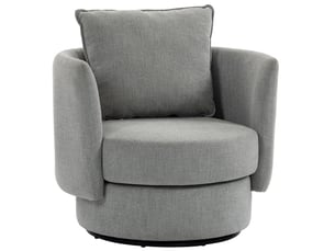 Fauteuil fixe pivotant <strong>OKMYHOME</strong> <strong></strong> Polyester gris vendu A l'unité