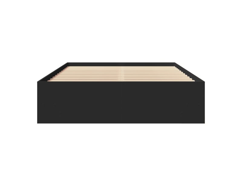  Lit double- lit adulte -  cadre de lit sans matelas noir 135x190 cm bois d'ingénierie  - Conforama D