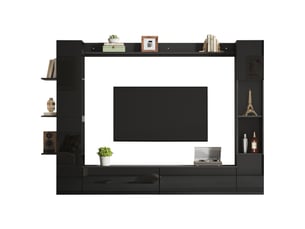 Meuble tv coloris noir 245 cm LPOSPI  