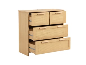 Commode 4 tiroir(s) SEYAKANY coloris naturel largeur 80 cm