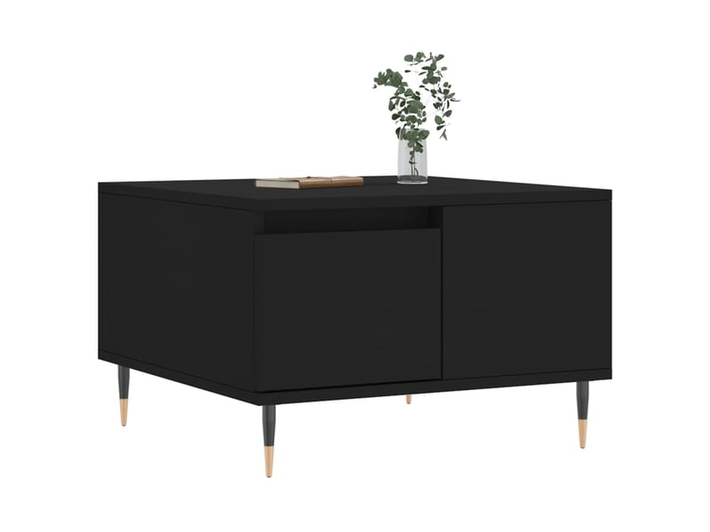  Table basse | table de salon noir 55x55x36,5 cm bois d'ingénierie shl5297  - Conforama C