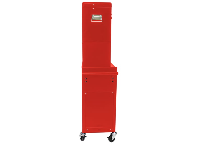 Meuble de rangement à 6 tiroirs verrouillables, roulettes avec freins pour garage, acier rouge, 58,6 × 37,5 × 71,8 cm - Conforama E