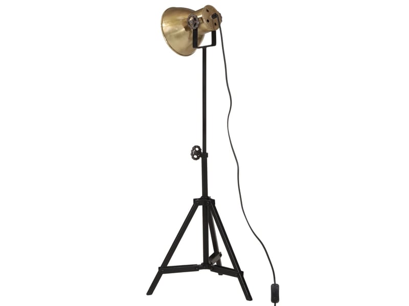  Lampadaire salon, lampe sur pied 25 w laiton antique 35x35x6595 cm e27  - Conforama E