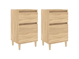 Lot de 2 tables de chevet - cabinet de chevet - table de nuit chêne sonoma 40x35x70 cm