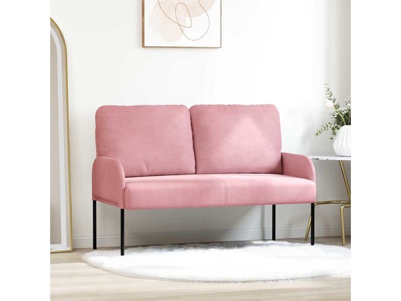  Canapé droit, sofa, canapés avec coussin 110cm rose contreplaqué cf22381  - Conforama B