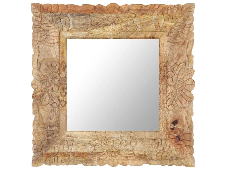  Miroir, miroir décoratif 50x50 cm bois de manguier massif cf62678  - Conforama B