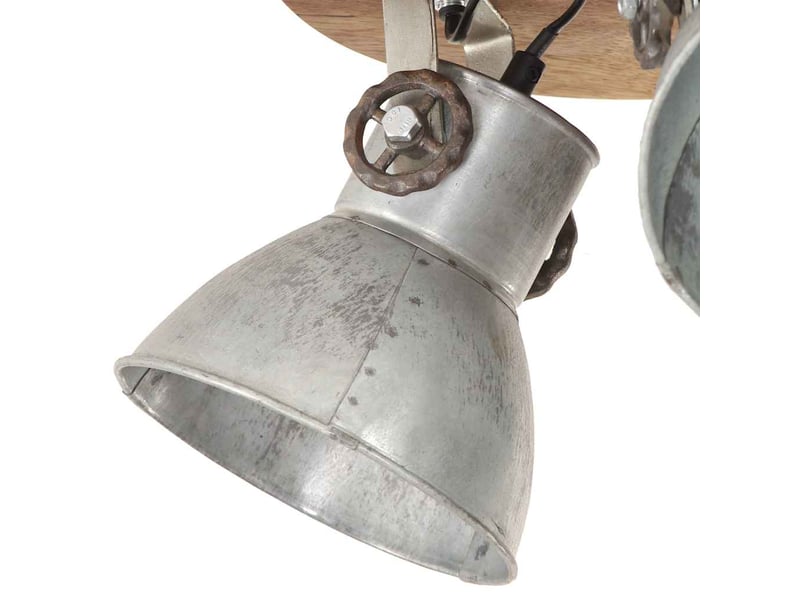 Plafonnier industriel, lampe plafond 25 w argenté 42x27 cm e27  - Conforama D