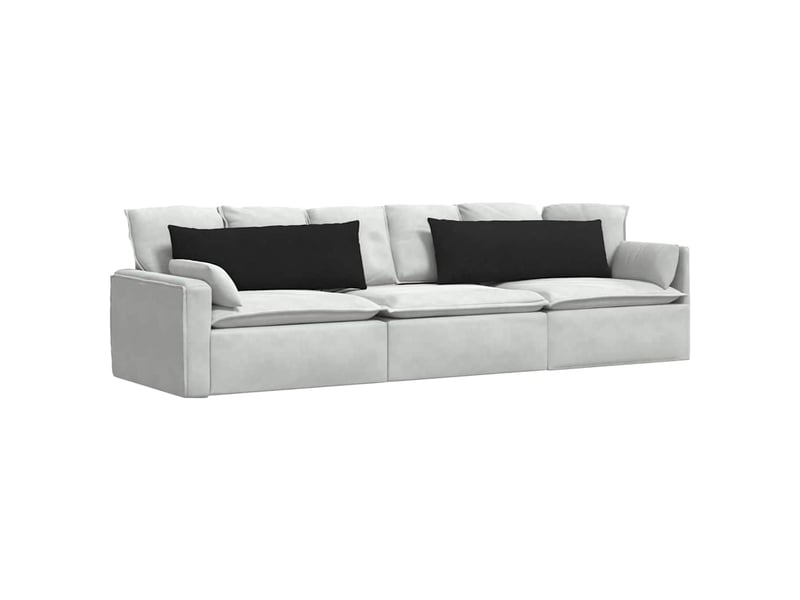  Lot de 2 coussins de canapé, coussins décoratifs tissu noir 120 x 40 cm cf58906  - Conforama C