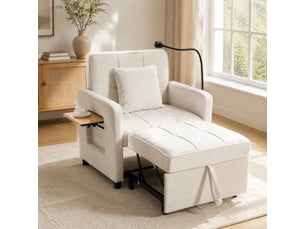 Fauteuil convertible  CRAVDOM Tissu beige