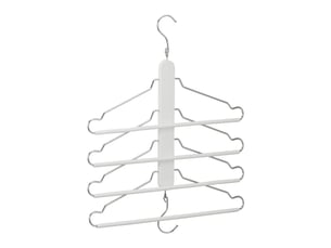 Cintre multiple gain de place pour vêtements penderie 49 x 42 x 2,5 cm style moderne en bois blanc 13_0009041