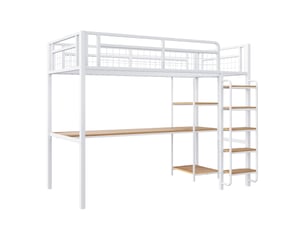 Lit mezzanine 90x200 cm <strong></strong>  <strong>Fay Lum</strong> coloris blanc