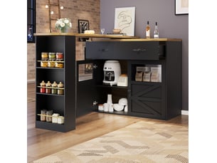 Bar coloris noir MEUBLIV - 138 cm