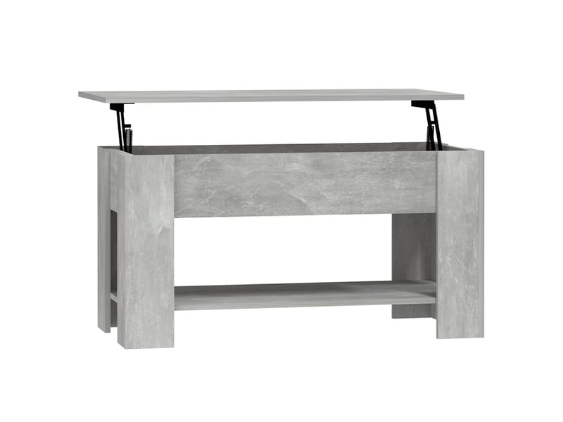  Table basse | table de salon gris béton 101x49x52 cm bois d'ingénierie shl8942  - Conforama A