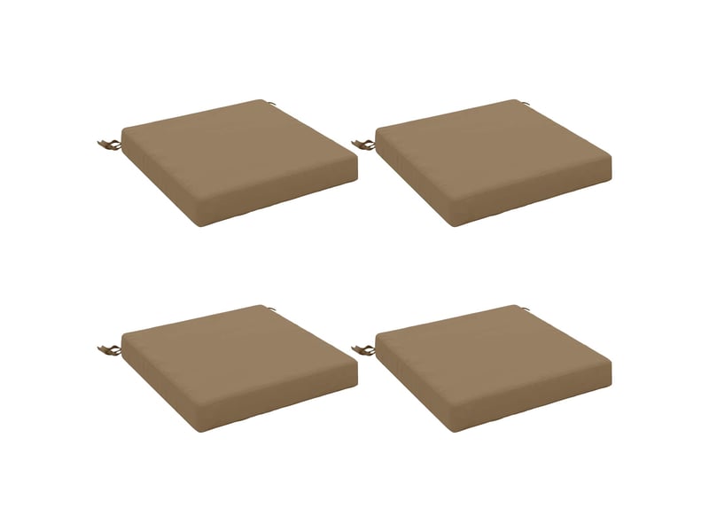 Lot de 4 coussins de siège, coussins d'assise soest 100 % polyester taupe cf60549  - Conforama A