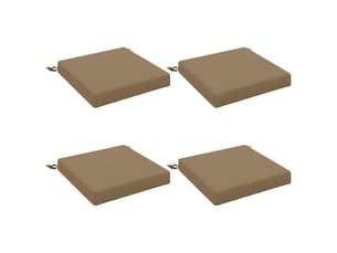Lot de 4 coussins de siège, coussins d'assise soest 100 % polyester taupe cf60549