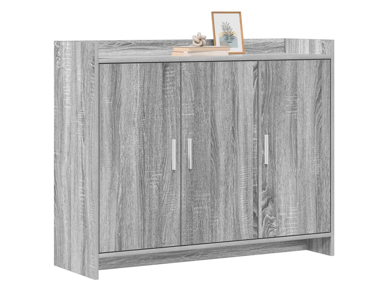  Buffet - bahut - meuble de rangement sonoma gris 98,5 x 33 x 80 cm bois d'ingénierie  - Conforama C