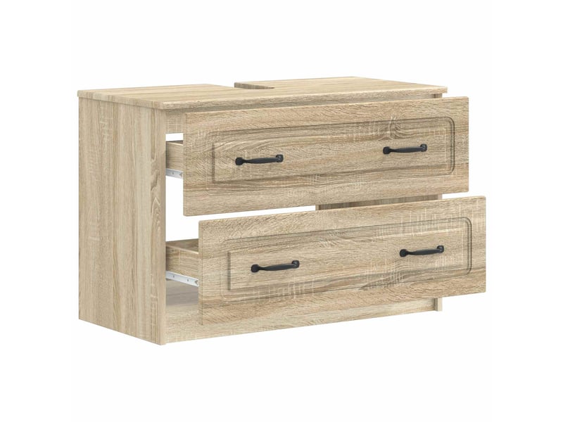 Meuble sous lavabo de salle de bain utrecht chêne sonoma cf64933 - Conforama C