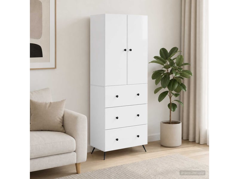 Ensemble de meubles 2 pcs, rangement de salon 66 x 34,5 x 90 cm bois d'ingénierie shl3215 - Conforama B