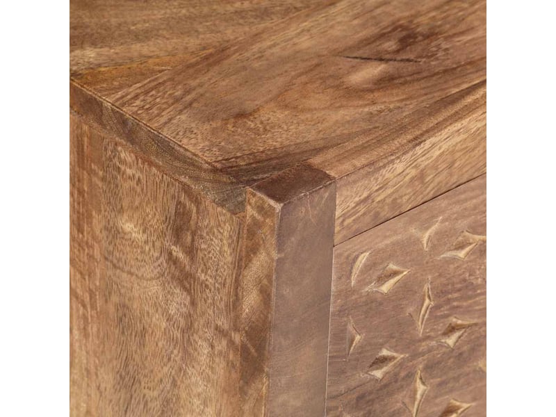 Table de chevet - cabinet de chevet - table de nuit 40 x 30 x 50 cm bois de manguier massif - Conforama C