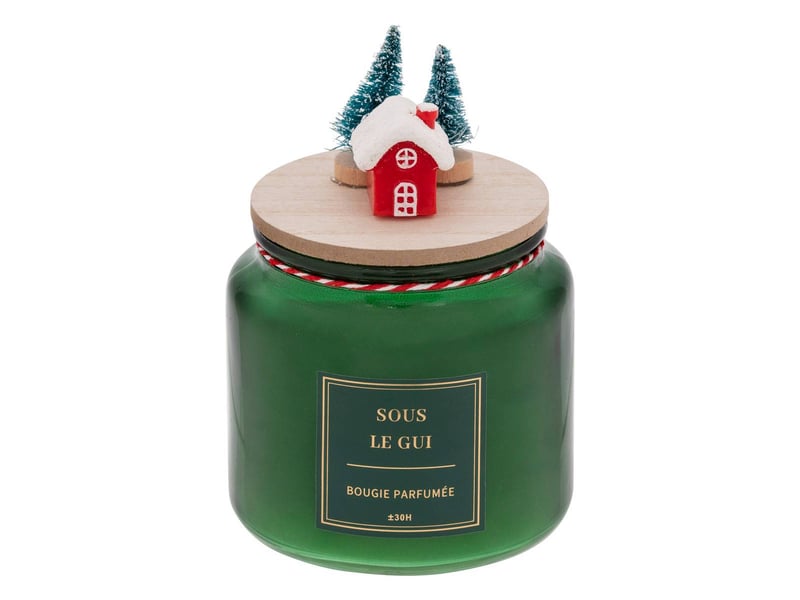  Bougie parfumée couvercle décoré 330g assorti  - Conforama B