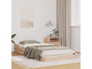 Lit simple 80x200 cm coloris marron