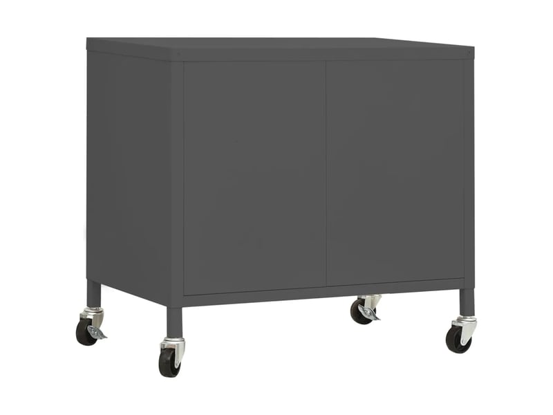  Armoire de rangement mobile avec étagère réglable 60 x 35 x 56 cm en acier anthracite 02_0046900  - Conforama D