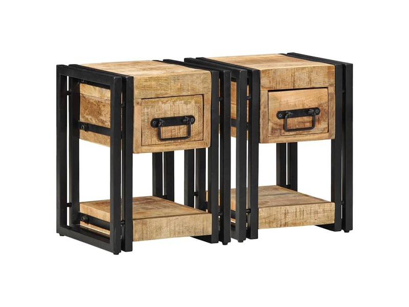  Table de chevet - cabinet de chevet - table de nuit 2 pc marron 30 x 30 x 40 cm  - Conforama D