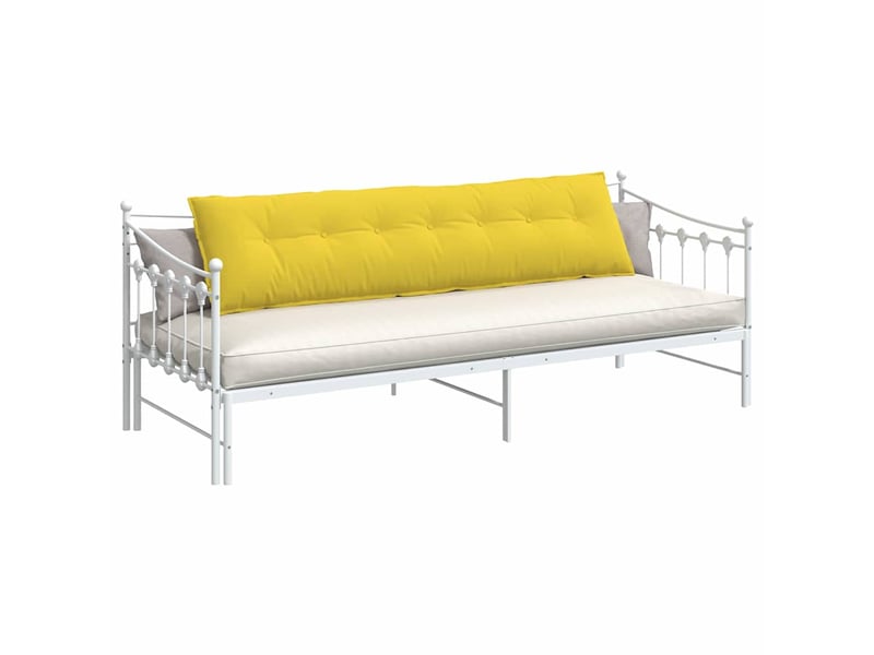 Coussin de dos, coussin de dossier jaune clair 200 x 19 x 50 cm tissu cf54781 - Conforama C