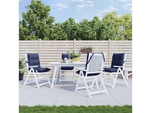 Lot de 4 coussins d'extérieur, coussins de chaise bleu marine 100 x 50 x 7 cm cf56409