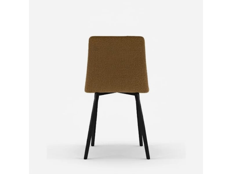  Lot de 4 chaises rembourrées en tissu facile à nettoyer daisy - marron  - Conforama E